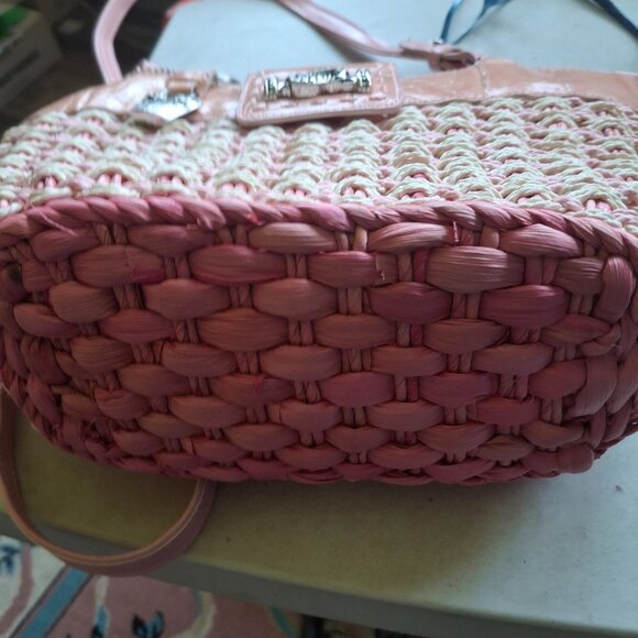 Longaberger Pink Straw Purse - Picture 7 of 7